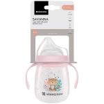 Copo com Alça Savanna Rosa 240ml (6m+) - Kikka Boo