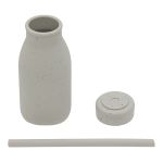 Copo com Canudo em Silicone Platinum Sand 200ml (6m+) - Kikka Boo
