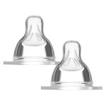 Bico 1 de Silicone Fluxo Lento (0m+) 2 unidades - MAM