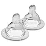 Bico 1 de Silicone Fluxo Lento (0m+) 2 unidades - MAM