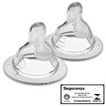 Bico 1 de Silicone Fluxo Lento (0m+) 2 unidades - MAM