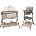 Berço e Cadeira de Alimentação 2 em 1 Sleat Me Beige (0m+) - Kikka Boo