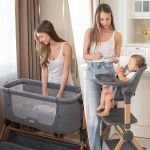 Berço e Cadeira de Alimentação 2 em 1 Sleat Me Beige (0m+) - Kikka Boo
