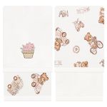 Kit com 2 toalhinhas de boca atoalhadas Ursinhas - Mini & Co.