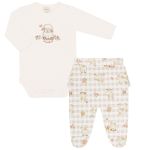 Body longo c/ Calça (Mijão) em algodão egípcio Ovelhinhas - Mini & Co.