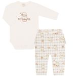Body longo c/ Calça (Mijão) em algodão egípcio Ovelhinhas - Mini & Co.