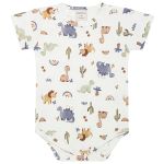 Body curto c/ Short em algodão egípcio Dinos - Mini & Co