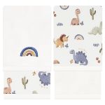 Kit com 2 toalhinhas de boca atoalhadas Dinos - Mini & Co.