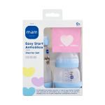 Kit 2 Mamadeiras Anticólica Easy Start 130ml e 260ml Azul (0m+) - MAM