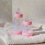 Kit 2 Mamadeiras Anticólica Easy Start 130ml e 260ml Rosa (0m+) - MAM