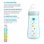 Mamadeira Easy Active Fashion Bottle 270ml Azul (2m+) - MAM