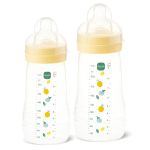 Kit 2 Mamadeiras Easy Active Fashion Bottle 270ml e 330ml Neutro (2m+) - MAM
