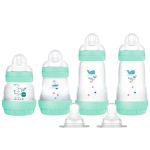 Kit 4 Mamadeiras Anticólica Easy Start Gift Set c/ bicos Azul (0m+) - MAM