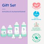 Kit 4 Mamadeiras Anticólica Easy Start Gift Set c/ bicos Azul (0m+) - MAM