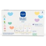 Kit 4 Mamadeiras Anticólica Easy Start Gift Set c/ bicos Neutro (0m+) - MAM