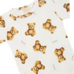 Body curto em algodão egípcio Urso - Mini & Co.
