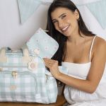 Mala Vintage + Bolsa Everyday Margaridas Menta - Masterbag