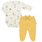Body longo c/ Calça (Mijão) em algodão egípcio Patinhas - Mini & Co.