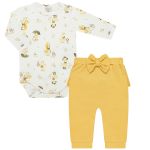 Body longo c/ Calça (Mijão) em algodão egípcio Patinhas - Mini & Co.