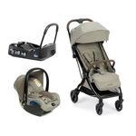 Travel System Trio Eva³ Luxe Carinho + Bebê Conforto + Base Twillic Truffle - Maxi-Cosi