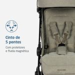 Travel System Trio Eva³ Luxe Carinho + Bebê Conforto + Base Twillic Truffle - Maxi-Cosi