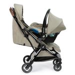 Travel System Trio Eva³ Luxe Carinho + Bebê Conforto + Base Twillic Truffle - Maxi-Cosi