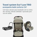 Travel System Trio Eva³ Luxe Carinho + Bebê Conforto + Base Twillic Truffle - Maxi-Cosi