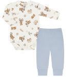 Body longo c/ Calça (Mijão) em algodão egípcio Ursinhos - Mini & Co.