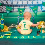 Kit Copa Brasil Body + Necessaire + Lenços + Colônia - Up Baby + João e Maria Cimed