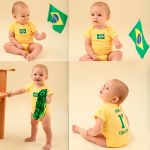 Kit Copa Brasil Body + Necessaire + Lenços + Colônia - Up Baby + João e Maria Cimed
