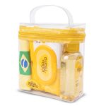Kit Copa Brasil Body + Necessaire + Lenços + Colônia - Up Baby + João e Maria Cimed