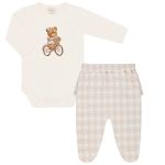 Body longo c/ Calça (Mijão) em algodão egípcio Ursinhas - Mini & Co.