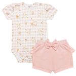Body curto c/ Short em algodão egípcio Ovelhinhas - Mini & Co.