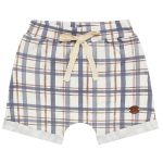 Body curto c/ Short em algodão egípcio Dinos Xadrez - Mini & Co