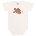 Body curto c/ Short em algodão egípcio Dinos Xadrez - Mini & Co