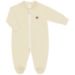 Macacão longo c/ zíper em algodão egípcio Amarelo Creme - Mini & Co.