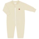 Macacão longo c/ zíper em algodão egípcio Amarelo Creme - Mini & Co.