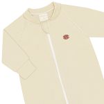 Macacão longo c/ zíper em algodão egípcio Amarelo Creme - Mini & Co.