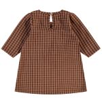 Vestido longo c/ Golinha em jacquard Marrom Chocolate - Up Baby