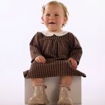 Vestido longo c/ Golinha em jacquard Marrom Chocolate - Up Baby