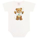 Body curto c/ Short em algodão egípcio Urso Copa Brasil - Mini & Co