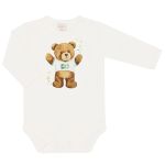Body longo c/ Calça em suedine Urso Copa Brasil - Mini & Co