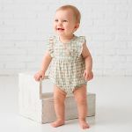 Macacão curto babadinhos em algodão egípcio Raposinha - Mini & Co.