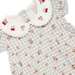 Body Vestido c/ golinha em algodão egípcio Camponesa - Mini & Co.