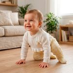 Macacão longo em tricot e algodão egípcio Patinhas - Mini & Co.
