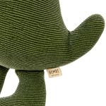 Naninha Doudou Artesanal em veludo cotelê Otto, o Dinossauro Verde - Bembê Atelier