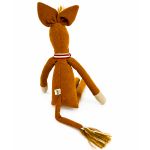 Naninha Doudou Artesanal em veludo cotelê Cavalo Cândido Caramelo - Bembê Atelier