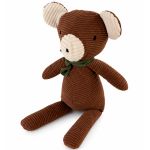 Naninha Doudou Artesanal em veludo cotelê Ursinho Arthur Marrom - Bembê Atelier