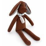 Naninha Doudou Artesanal em veludo cotelê Cachorrinho Léo Marrom - Bembê Atelier