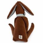 Naninha Doudou Artesanal em veludo cotelê Cachorrinho Léo Marrom - Bembê Atelier